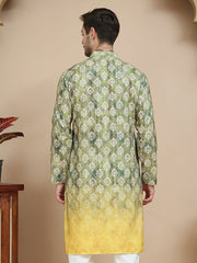 Digital Printed Kurtas for Men ( KO 5104 Green ) [FF] [P-7-8]