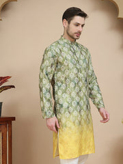 Digital Printed Kurtas for Men ( KO 5104 Green ) [FF] [P-7-8]