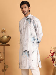 Marble Printed Sequin Cotton Kurtas. ( KO 5112Blue ) [FF] [P-5]