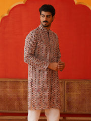 Embroidered & Printed Kurtas For Men ( KKO 5124Brown )