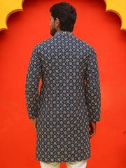 Embroidered Kurtas For Men ( KO 5127 Peacock ) [FF] [O-1-4]