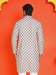 Embroidered Kurtas For Men ( KO 5127 White ) [FF] [O-1-4]