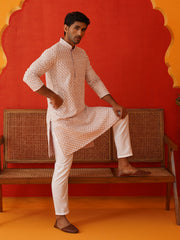 Sequins & Embroidered Kurtas For Men ( KO 5128Pink ) [FF] [I-1-4 & H2-3]