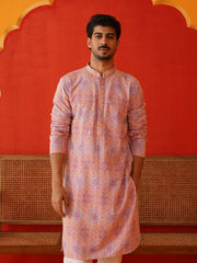 Embroidered Staight Kurtas For Men ( KO 5130Pink ) [FF] [A-5-7 A9 & B5-6]