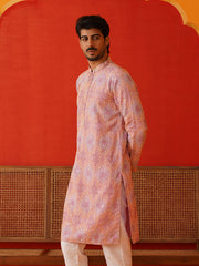 Embroidered Staight Kurtas For Men ( KO 5130Pink ) [FF] [A-5-7 A9 & B5-6]