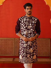 Embroidered Straight Kurtas. ( KO 5137Purple ) [FF] [F-11-12]