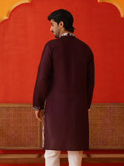 Embroidered Straight Kurtas. ( KO 5137Purple ) [FF] [F-11-12]