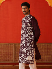 Embroidered Straight Kurtas. ( KO 5137Purple ) [FF] [F-11-12]