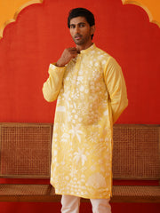 Embroidered Straight Kurtas. ( KO 5137Yellow ) [FF] [F-11-12]