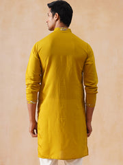 Floral Embroidered and Sequins Kurta (KO 5138 Mustard ) [FF] [L-7-8]