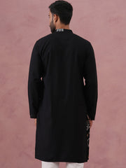 Floral Embroidered and Sequins Kurta (KO 5140 Black ) [FF] [D-5-6 & C5-6]