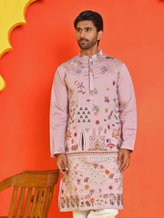 Floral Embroidered and Sequins Kurtas ( KO 5140 Purple ) [FF] [D-5-6 & C5-6]