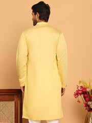 Floral Embroidered and Sequins Kurtas ( KO 5140 Yellow ) [FF] [D-5-6 & C5-6]