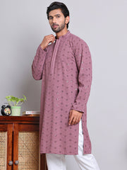 Men's Embroidered and Sequence Kurtas ( KO 5145Magenta )
