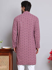 Men's Embroidered and Sequence Kurtas ( KO 5145Magenta )
