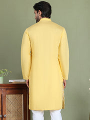 Embroidered Straight Kurtas. ( ko 5150Yellow ) [FF] [J-3-4]