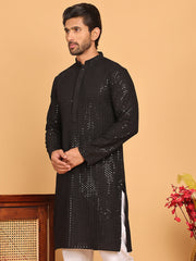 Embroidered & Sequence Kurtas for Men ( KO 5177 Black ) [FF] [K-15-16]