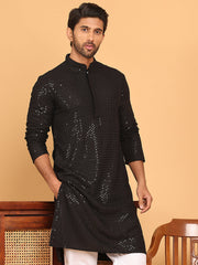 Embroidered & Sequence Kurtas for Men ( KO 5177 Black ) [FF] [K-15-16]