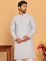 Embroidered & Sequence Kurtas for Men ( KO 5177 Grey ) [FF] [K-15-16]