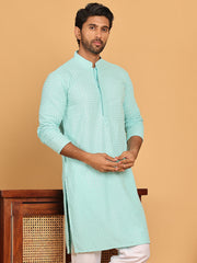 Embroidered & Sequence Kurtas for Men ( KO 5177 Sky ) [FF] [K-15-16]