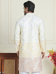 Embroidered, Ombre Design Kurtas ( KO 5186 Yellow ) [FF] [J-4-3]
