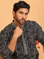 Embroidered straight Kurtas ( KO 5187 Black ) [FF] [J-2]