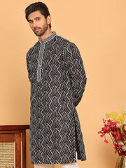 Embroidered straight Kurtas ( KO 5187 Black ) [FF] [J-2]