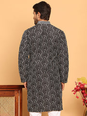 Embroidered straight Kurtas ( KO 5187 Black ) [FF] [J-2]