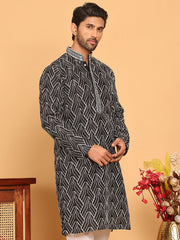 Embroidered straight Kurtas ( KO 5187 Black ) [FF] [J-2]