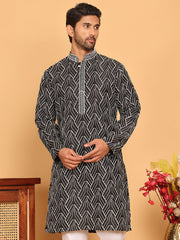 Embroidered straight Kurtas ( KO 5187 Black ) [FF] [J-2]