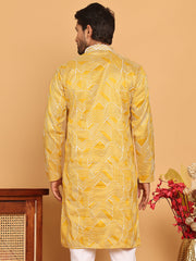 Embroidered straight Kurtas ( KO 5187 Mustard ) [FF] [J-2]