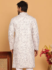 Embroidered & Sequins straight Kurtas ( KO 5188 White ) [FF] [ I1 ]