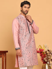 Embroidered & Sequins straight Kurtas ( KO 5189 Magenta ) [FF] [I-1-4]