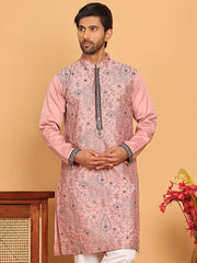 Embroidered & Sequins straight Kurtas ( KO 5189 Magenta ) [FF] [I-1-4]
