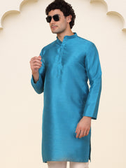 Premium Peacock Silk Kurtas ( KO 5209 Peacock ) [FF] [(636) BASEMENT]
