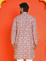 Men's Purple Printed Kurtas ( KO 5210 Purple ) [FF] [J-2]