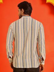 Striped Cotton short Kurtas ( KO 5214 Yellow ) [FF] [J-4]