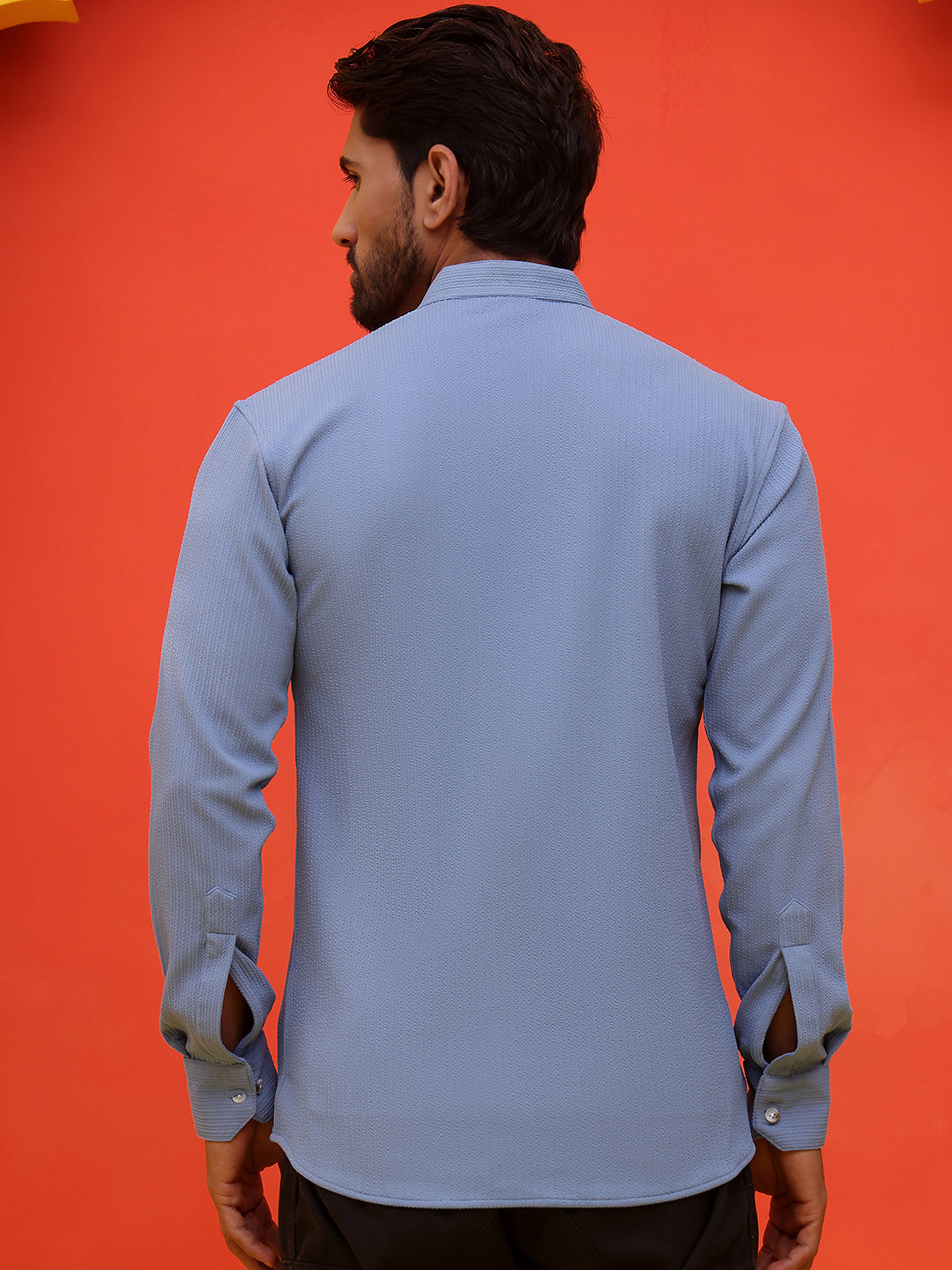 DesiQlo Men Solid Kurta Only - Blue - KO_5215Blue_S