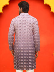 Ombre Printed & Embroidered Kurtas ( KO 5222 Purple ) [FF] [P-12-14]