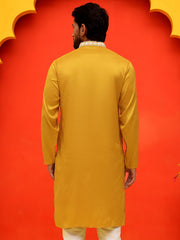 Embroidered Kurtas For Men ( KO 5223 Mustard ) [FF] [C-12]