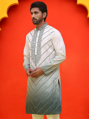 Ombre Printed & Embroidered Kurtas ( KO 5224 Grey ) [FF] [C-12]