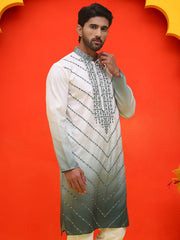 Ombre Printed & Embroidered Kurtas ( KO 5224 Grey ) [FF] [C-12]
