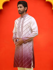 Ombre Printed & Embroidered Kurtas ( KO 5224 Maroon ) [FF] [C-12]