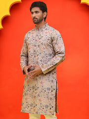 Embroidered Kurtas For Men ( KO 5227 Cream ) [FF] [E-3-4]