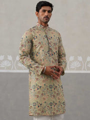 Embroidered Kurta For Men ( KO 5227 Pista ) [FF] [E-3-4]