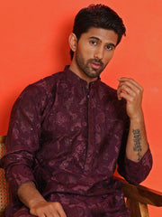 Embroidered Kurtas For Men ( KO 5228 Purple ) [FF] [N-8]