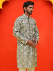 Men's Embroidered Kurtas ( KO 5229 Pista ) [FF] [N-8]