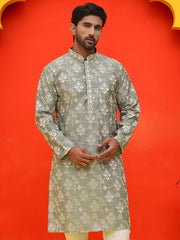 Men's Embroidered Kurtas ( KO 5229 Pista ) [FF] [N-8]
