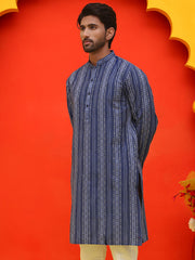 Self Design Straight Kurta For Men ( KO 5232 Blue ) [FF] [H-3]