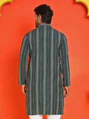 Self Design Straight Kurta For Men ( KO 5232 Olive ) [FF] [H-3]